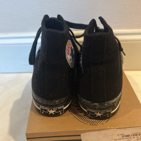 Black Wool Converse - Picture 3 of 6